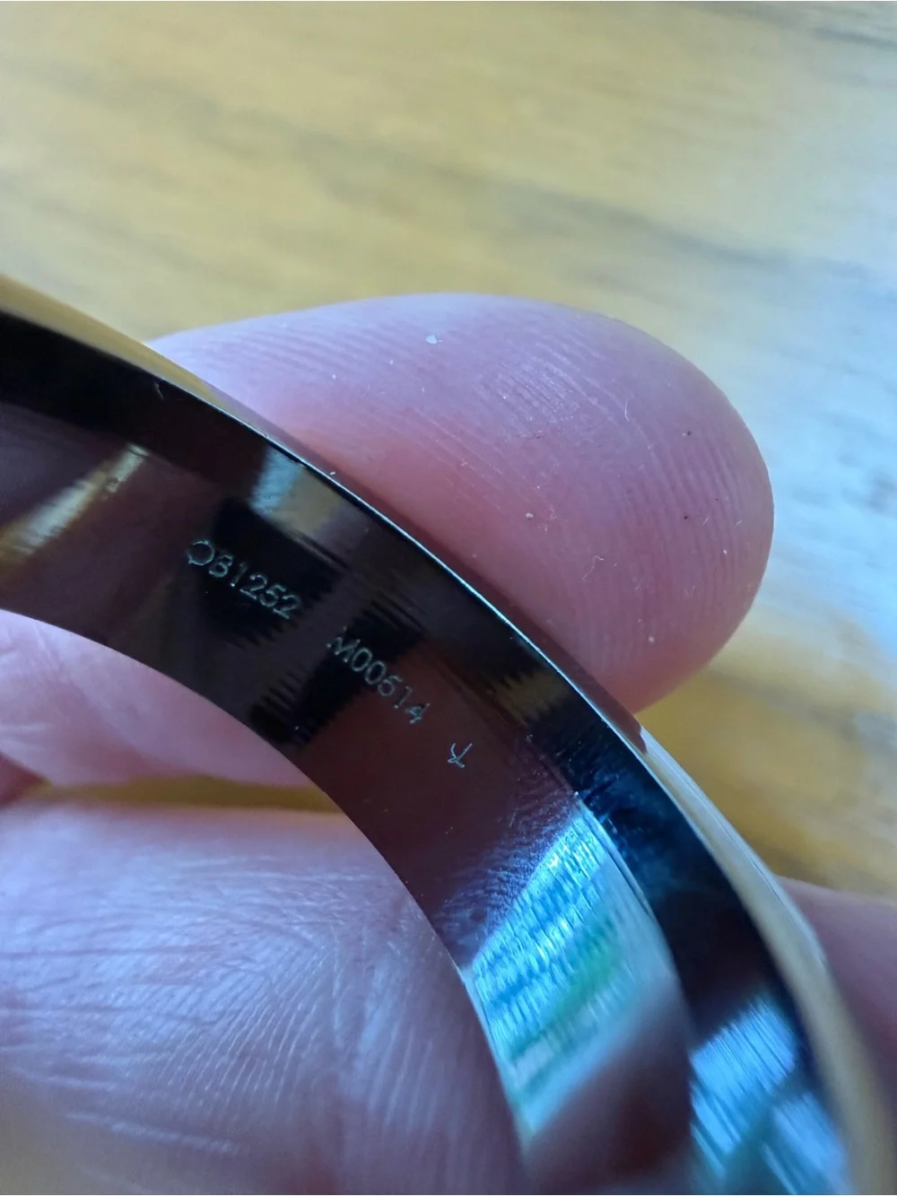Louis Vuitton Polished Silver Monogram Band Ring